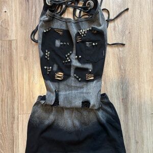 Varsity Number Distressed Mini Dress